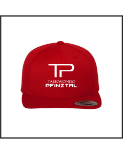 Bestickte Snapback-Cap "Taekwondo Pfinztal" Logo, rot